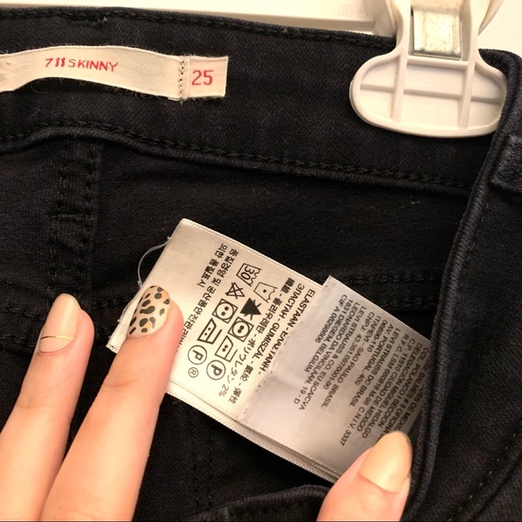 Levi’s 711 Skinny Jeans - Black - Picture 7 of 9